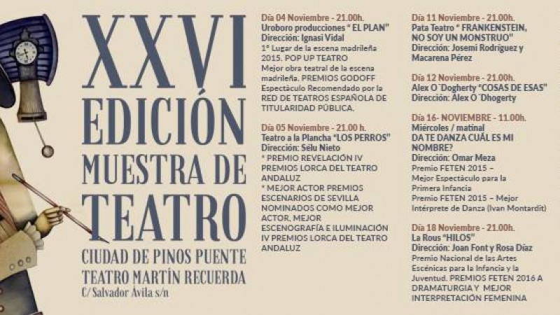 ¡XXVI Muestra de Teatro de Pinos Puente, reabre sus puertas!